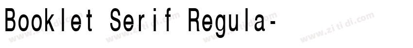 Booklet Serif Regula字体转换